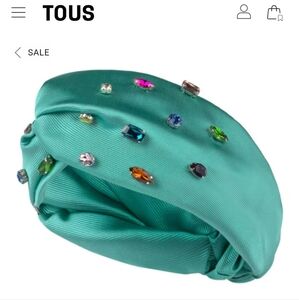 Tous Turquoise Headband with Multicolor Gems